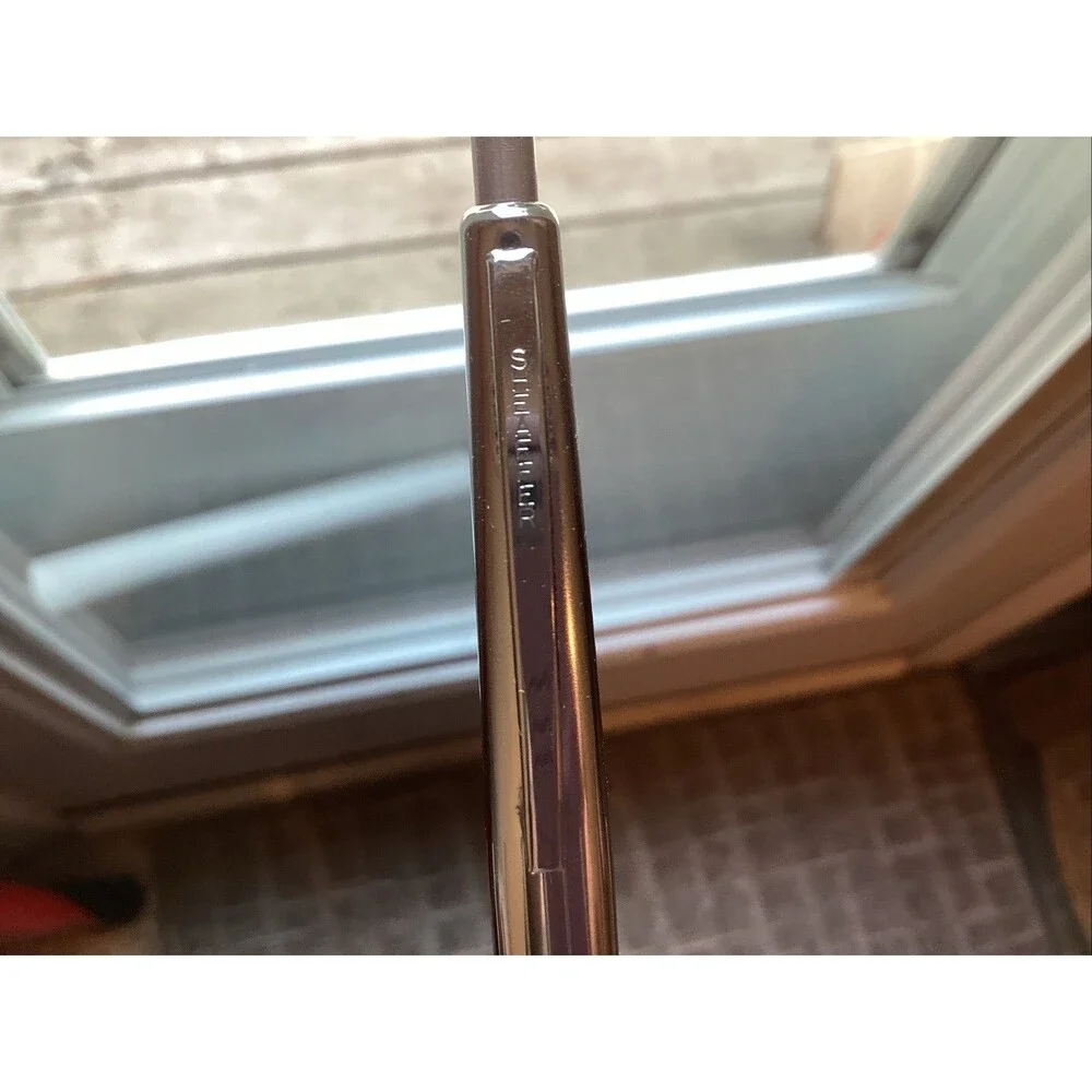 vintage sheaffer ballpoint pen click black/chrome trim clip with box